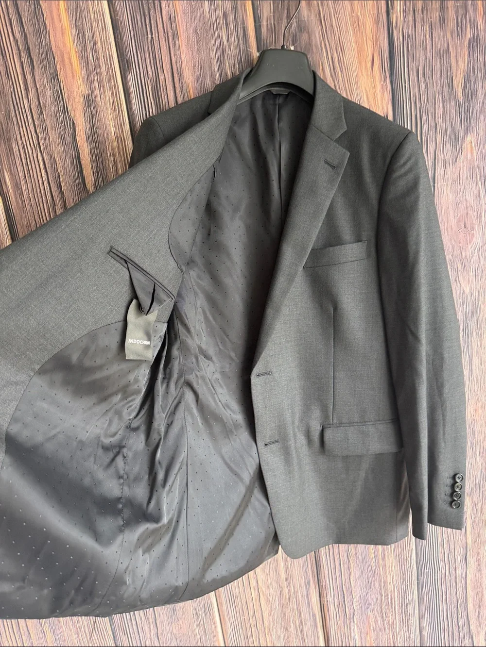 Indochino 100% Wool Sport Coat Blazer Gray Custom size 38-40